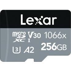 Minnekort & minnepenner LEXAR Professional SILVER microSDXC Class 10 UHS-I U3 V30 A2 1066x 256GB +SD Adapter