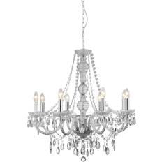 Crystal Chandelier Pendant Lamps Searchlight Electric Marie Therese Pendant Lamp 74cm