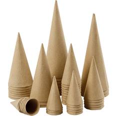 Brown Crafts Cardboard Cones 8-20cm 50pcs