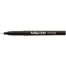 Svarte Fineliners Artline 220 Super Fine Black 0.2mm