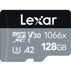 LEXAR microSDXC Cartes mémoire LEXAR Professional SILVER series microSDXC Class 10 UHS-I U3 V30 A2 160/120MB/s 128GB +SD adapter (1066x)