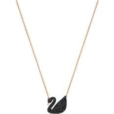 Swan necklace Swarovski Iconic Swan Pendant Necklace - Rose Gold/Black