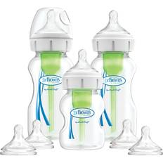 Niet giftig Flesvoedingssets voor Baby's Dr. Brown's Options Anti-colic Startpakket Brede Halsfles Transparant