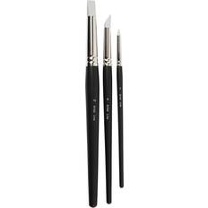 Schwarz Pinsel Artline Artist Line Brush 3-pack