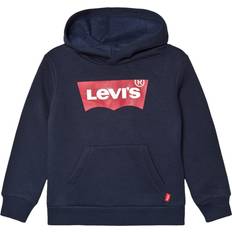 Batwing Screenprint Hoodie - Navy