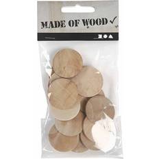 Wooden Buttons 30mm 15pcs