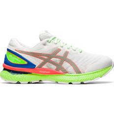 Asics Gel-Nimbus - Blanc Chaussures de Course Asics Gel Nimbus 22 Lite-Show White Sunrise Red Men's