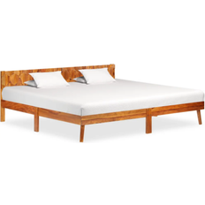 vidaXL Solid Shesham 33cm Bettrahmen 200x200cm