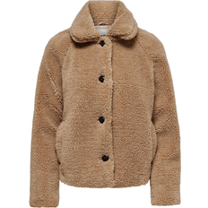 Klær Only Emily Teddy Jacket - Brown/Cuban Sand