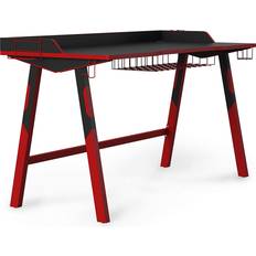 Alphason Fuego Gaming Desk - Black/Red, 1350x650x810mm