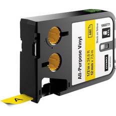 DYMO XTL All-Purpose Vinyl Black on Yellow