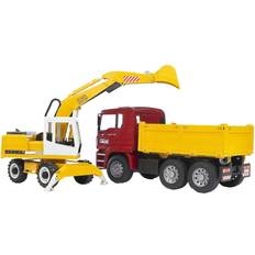 Bruder Macchinine giocattolo Bruder MAN TGA Construction Truck with Liebherr Excavator 02751