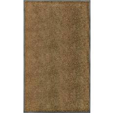 Korta luggar Dörrmattor vidaXL Tvättbar Brun 90x150cm