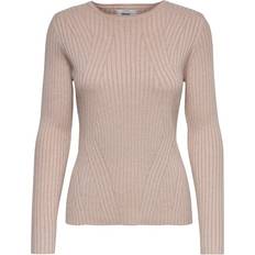 Rosa - Strikkegensere Only Long Sleeved Rib Pullover - Pink/Rose Smoke