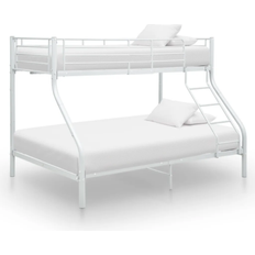 Blanc Lits et Matelas vidaXL Metal Lit Superposé