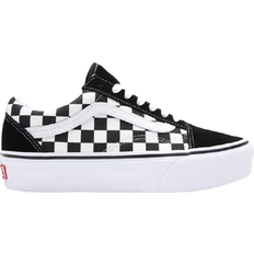 Vans Checkerboard Sko Vans Checkerboard Old Skool Platform W - Black/True White