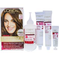 Light brown hair color L'Oréal Paris Excellence Crème #6G Light Golden Brown