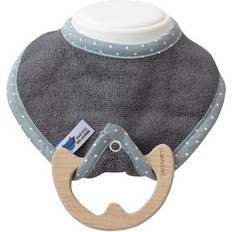 Delvis Nappar & Bitleksaker Lullalove Eco Maple Wood Teether with a Bib