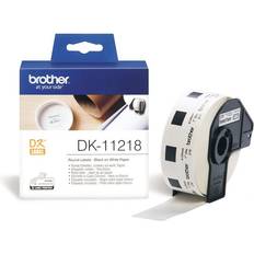 Brother DK Label Round Black on White