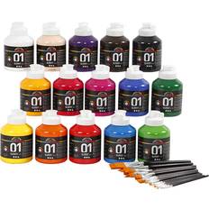 A Color Acrylic Paint Glossy 01 Mixed Colors Set 15x500ml