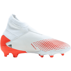 Bianco Scarpe da calcio Adidas Junior Predator 20.3 FG Boots - Cloud White/Core Black/Pop