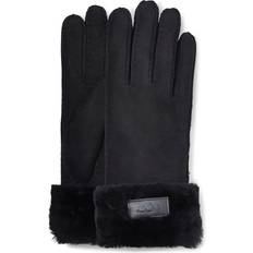 Cuir Gants et Moufles UGG Turn Cuff Pour Femme - Black Taille