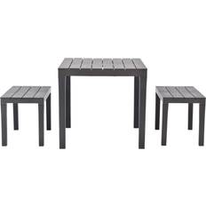 Plastique Ensembles repas de patio vidaXL 48779 Ensemble repas de patio, 1 Table incluse 2 Chaises