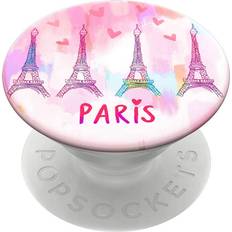 Supports pour Appareils Mobiles Popsockets Grip Paris Love Rose et Rouge