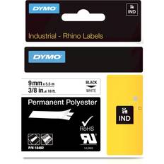 Dymo Office Supplies Dymo Rhino Permanent Polyester Black on White 0.4"x18ft