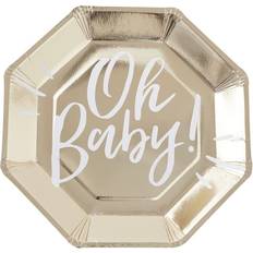 Ginger Ray Papieren bordjes goudfolie Oh Baby! merk