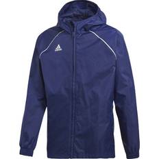 Adidas Regenbekleidung adidas Kid's Core 18 Rain Jacket - Dark Blue/White (CV3742)