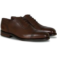 Loake Fleet Brogue Shadow Sole Dark Brown Calf - Marron