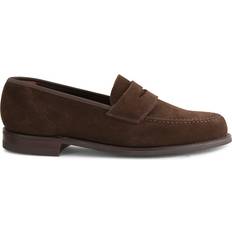 Crockett & Jones Harvard City Sole Dark Brown Suede Marron