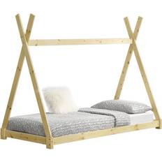 Rose Lits bébé Lit De Tipi Pour Enfant Onejda Bois Naturel 200 x 90 cm 35.4x78.7"