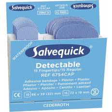 Refill Plåster Cederroth Salvequick Blue Detectable Plasters Fingertip/Regular 30x6-pack Refill