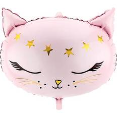 Pink Dyre- & Figurballoner PartyDeco Foil Ballons Cat