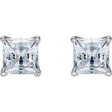 Swarovski Attract Pierced Earrings - Silver/White