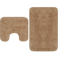 Bath Mats vidaXL 133231 2-pack Beige 63x93cm