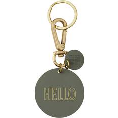 Mässing Nyckelringar Design Letters Hello/House Key Ring - Green