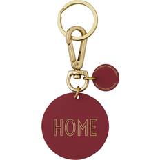 Mässing Nyckelringar Design Letters Home/Love Key Ring - Red