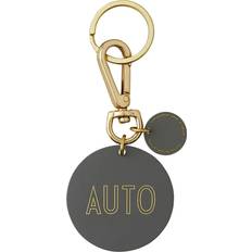 Mässing Nyckelringar Design Letters Auto/Hey Key Ring - Grey
