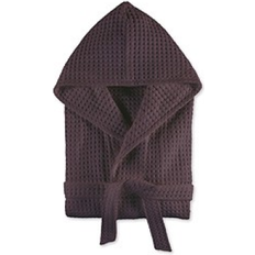 Piquée Hooded Bathrobe - Graphite