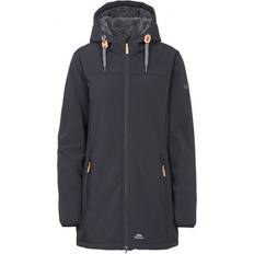 Kristen Women's Long Hooded Softshell Jacket - Black	