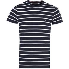 Tommy Hilfiger Organic Cotton Stripe Slim Fit T-shirt - Desert Sky/White