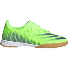 EVA Chaussures de football adidas Junior X Ghosted.3 Indoor - Signal Green/Energy Ink/Cloud White