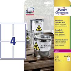 Heavy Duty Laser Labels 80pcs White