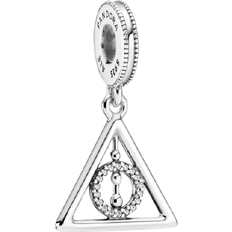 Jewelry Pandora Harry Potter Deathly Hallows Dangle Charm - Silver/Transparent