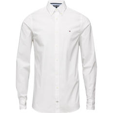 Tommy hilfiger skjorte hvid Tommy Hilfiger Stretch Slim Fit Poplin Skjorte - Bright White