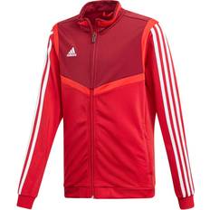 Stripes Jackets adidas Kid's Tiro 19 Polyester Track Top - Power Red/White (D95942)