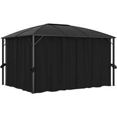 Plastic Pavilions & Accessories vidaXL Gazebo with Curtains 4x3 m